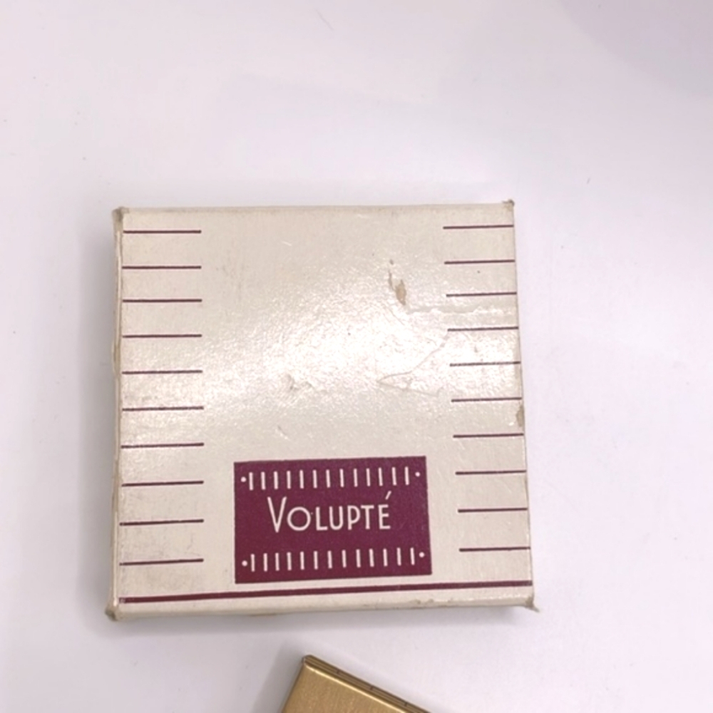 Volupte Vintage Gold Tone Compact 4-Leaf Clover with Original Box - Picture 9 of 15